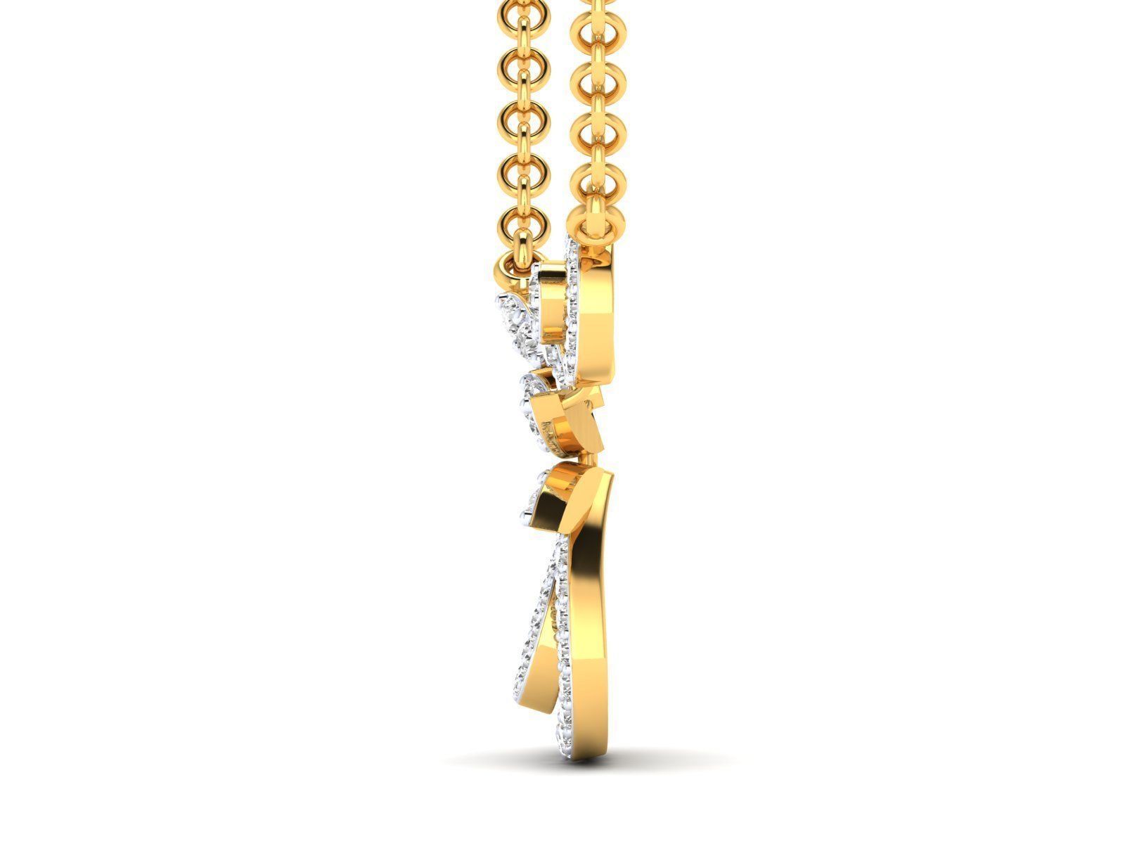 Women Pendant Earrings Ring set 3dm stl render detail 3D print model_19