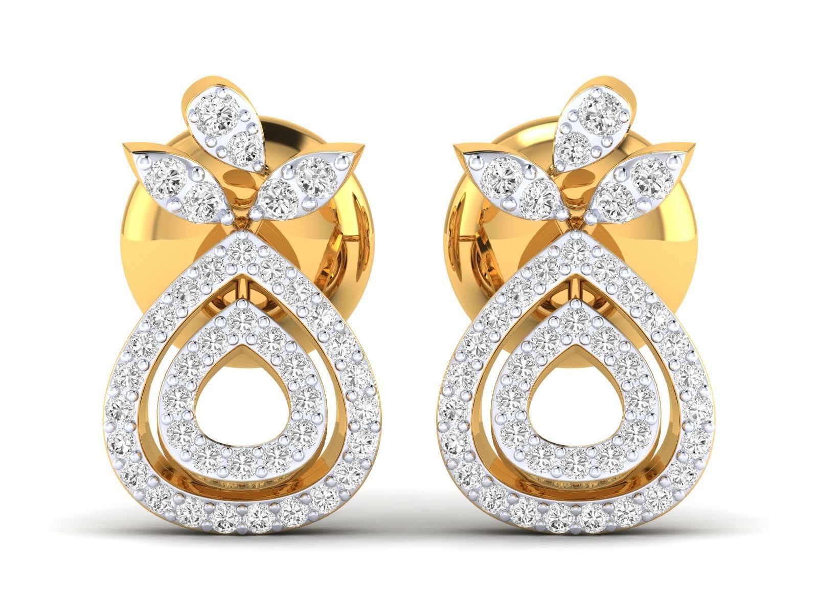 Women Pendant Earrings Ring set 3dm stl render detail 3D print model_38