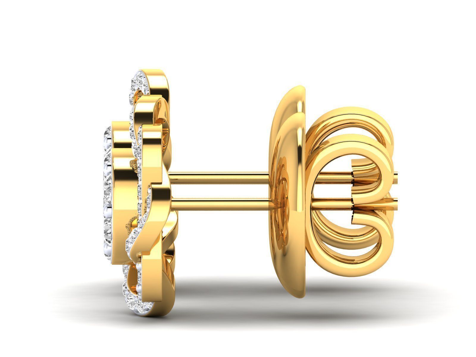 Women Pendant Earrings Ring set 3dm stl render detail 3D print model_37