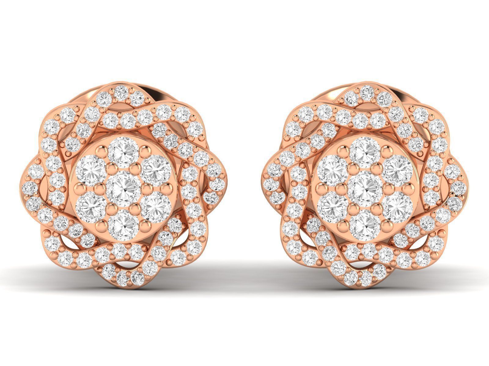 Women Pendant Earrings Ring set 3dm stl render detail 3D print model_2