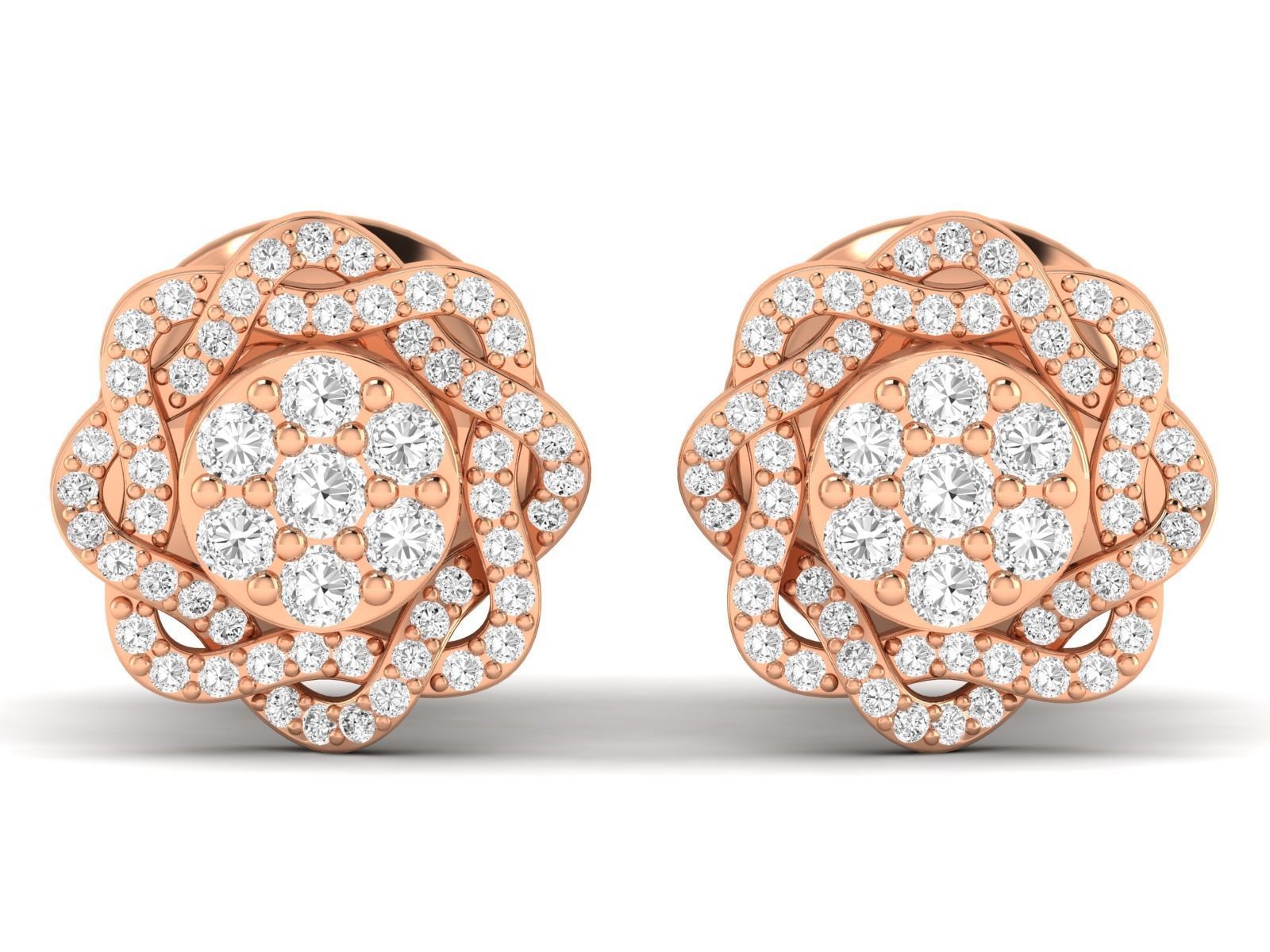 Women Pendant Earrings Ring set 3dm stl render detail 3D print model_24