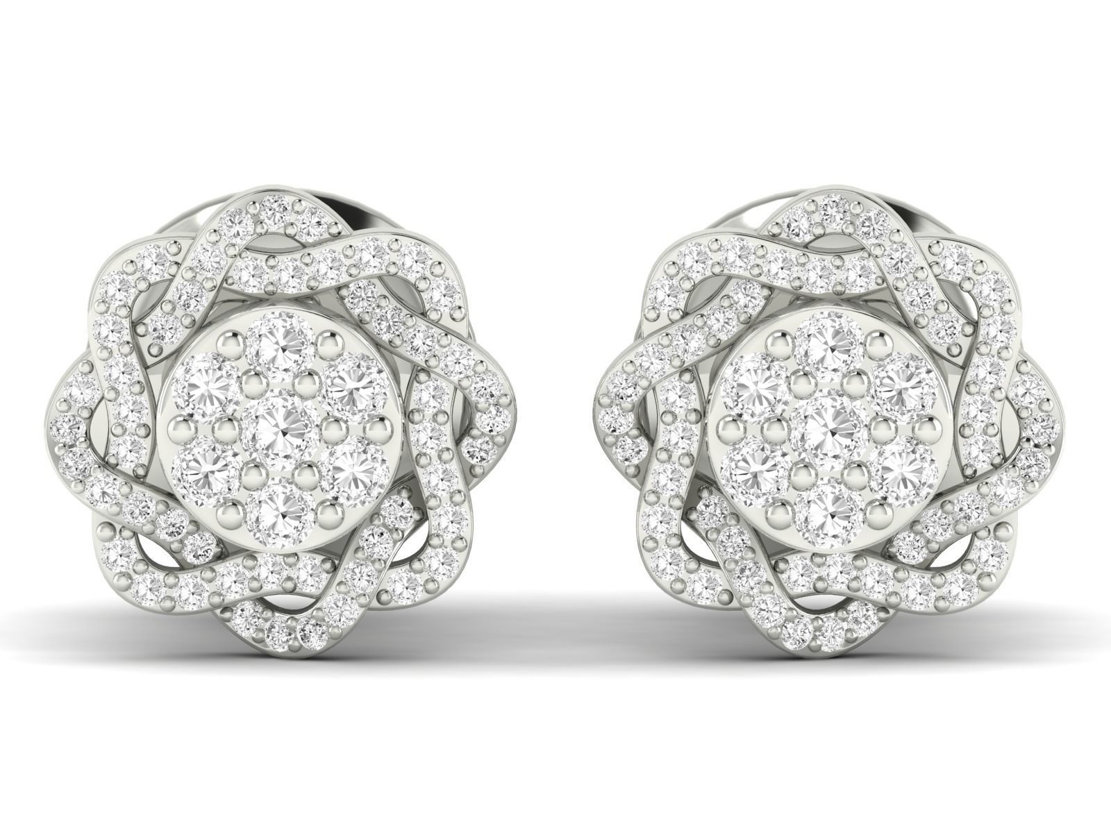 Women Pendant Earrings Ring set 3dm stl render detail 3D print model_30