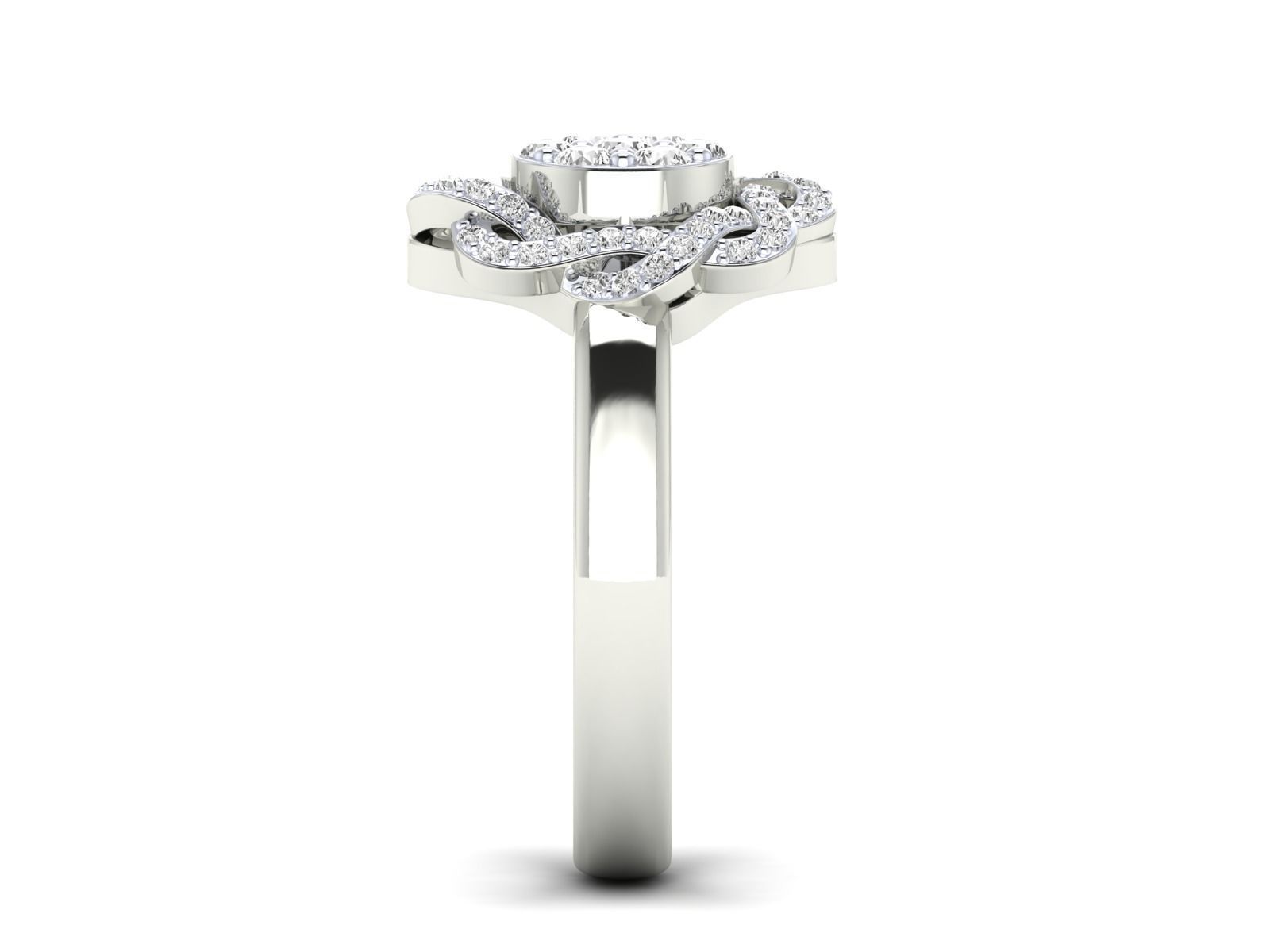 Women Pendant Earrings Ring set 3dm stl render detail 3D print model_52