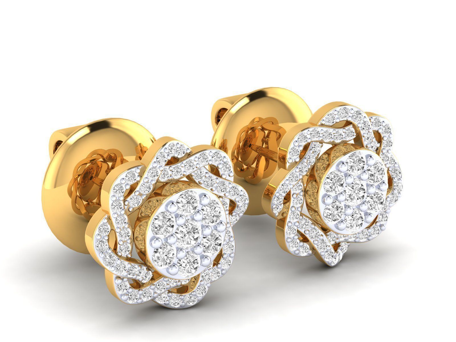 Women Pendant Earrings Ring set 3dm stl render detail 3D print model_33