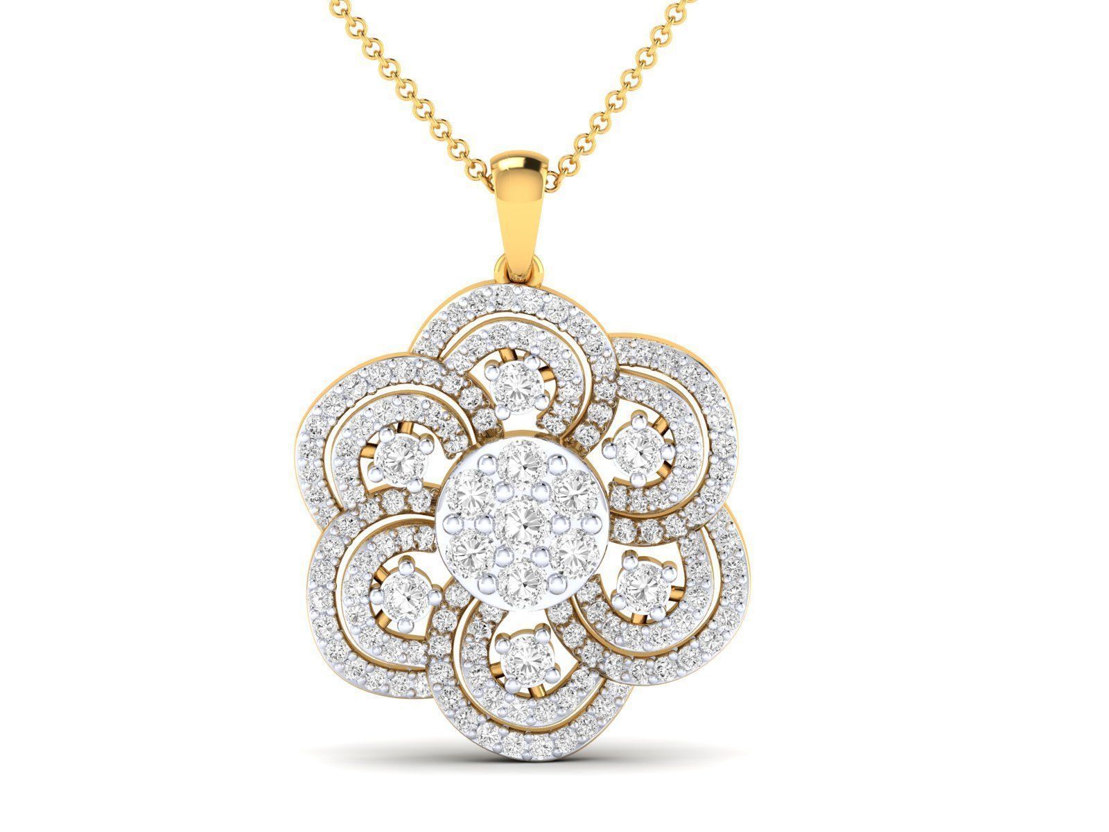 Women Pendant Earrings Ring set 3dm stl render detail 3D print model_18