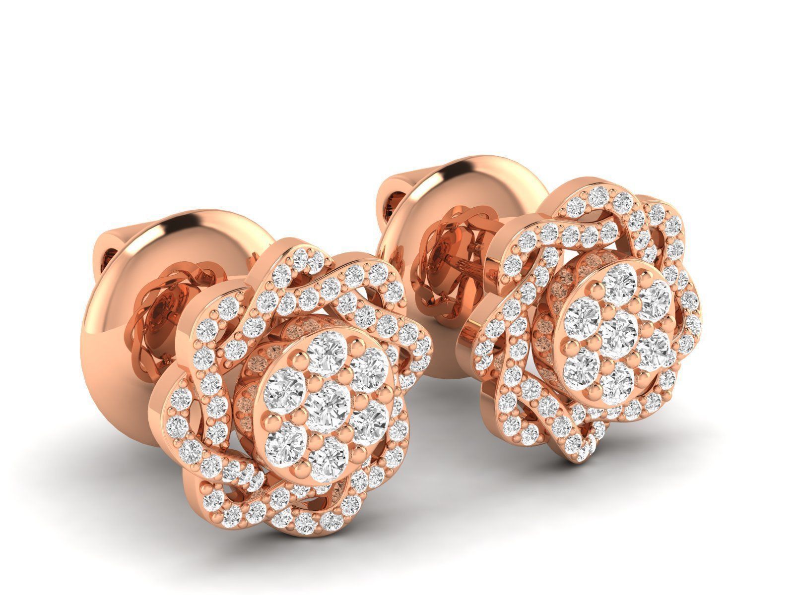 Women Pendant Earrings Ring set 3dm stl render detail 3D print model_22