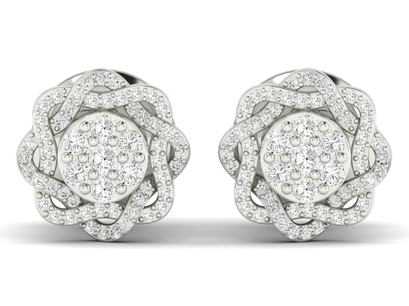 Women Pendant Earrings Ring set 3dm stl render detail 3D print model_29