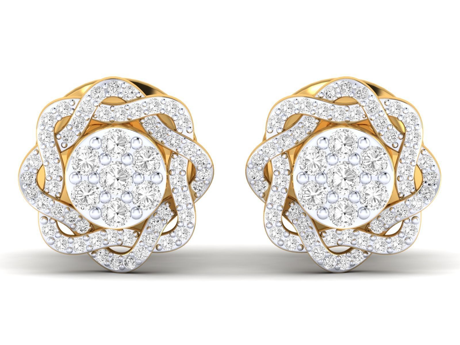 Women Pendant Earrings Ring set 3dm stl render detail 3D print model_36