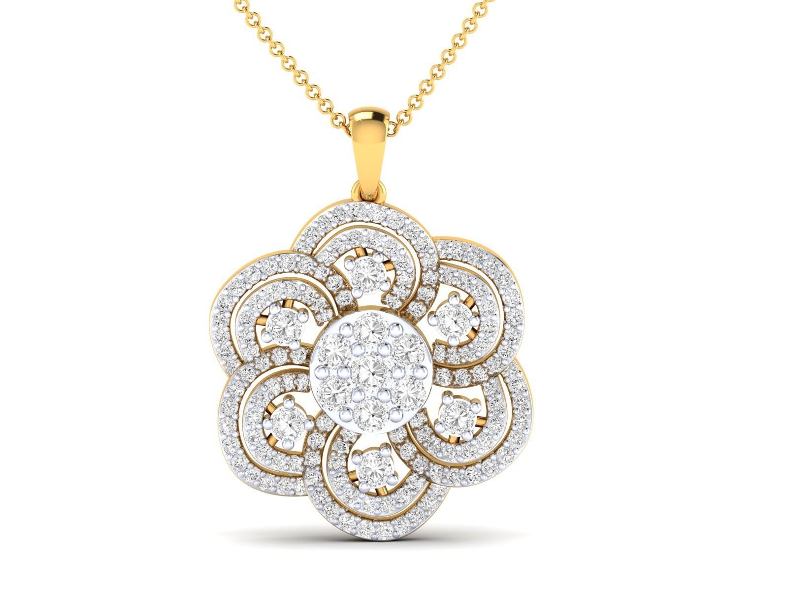 Women Pendant Earrings Ring set 3dm stl render detail 3D print model_19