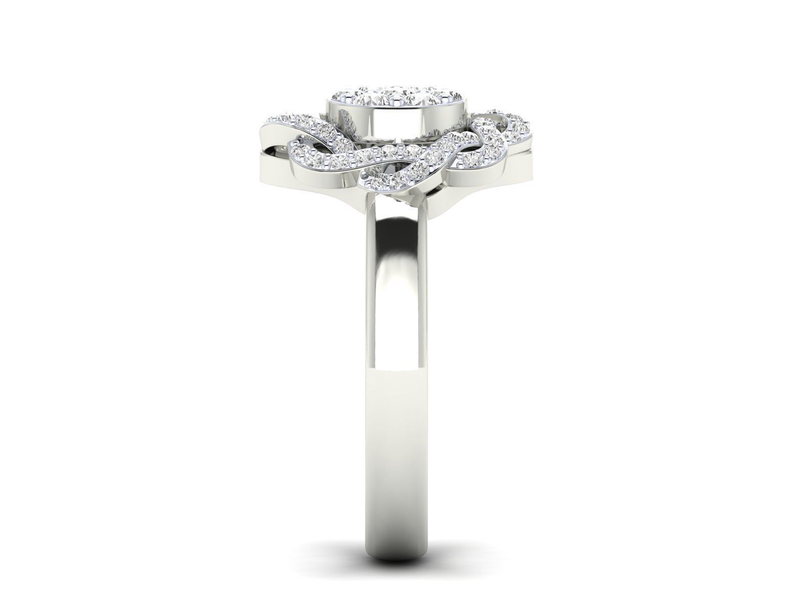 Women Pendant Earrings Ring set 3dm stl render detail 3D print model_51