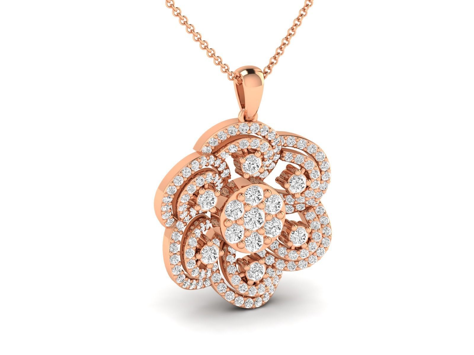 Women Pendant Earrings Ring set 3dm stl render detail 3D print model_6