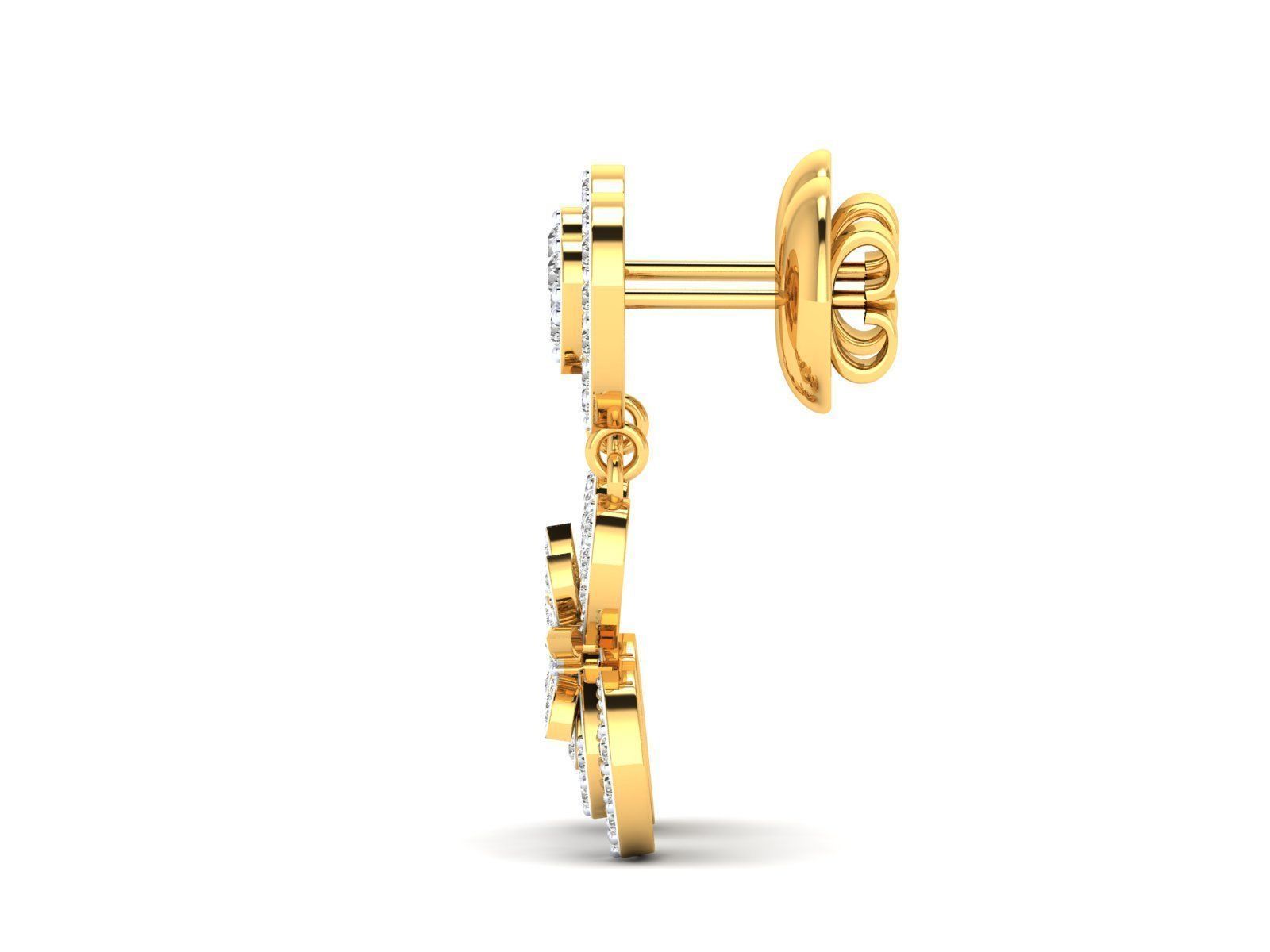 Women Pendant Earrings Ring set 3dm stl render detail 3D print model_33