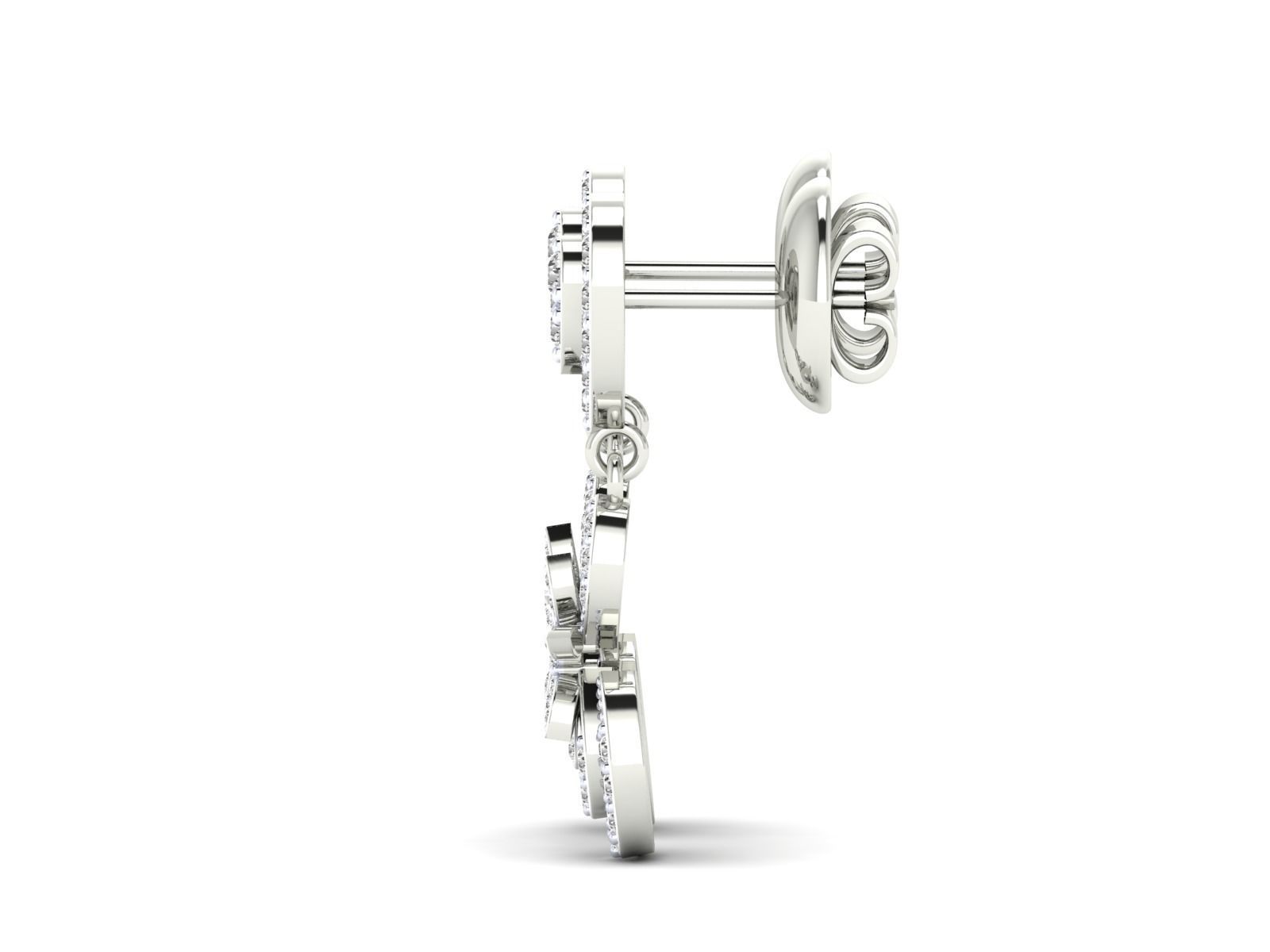 Women Pendant Earrings Ring set 3dm stl render detail 3D print model_32