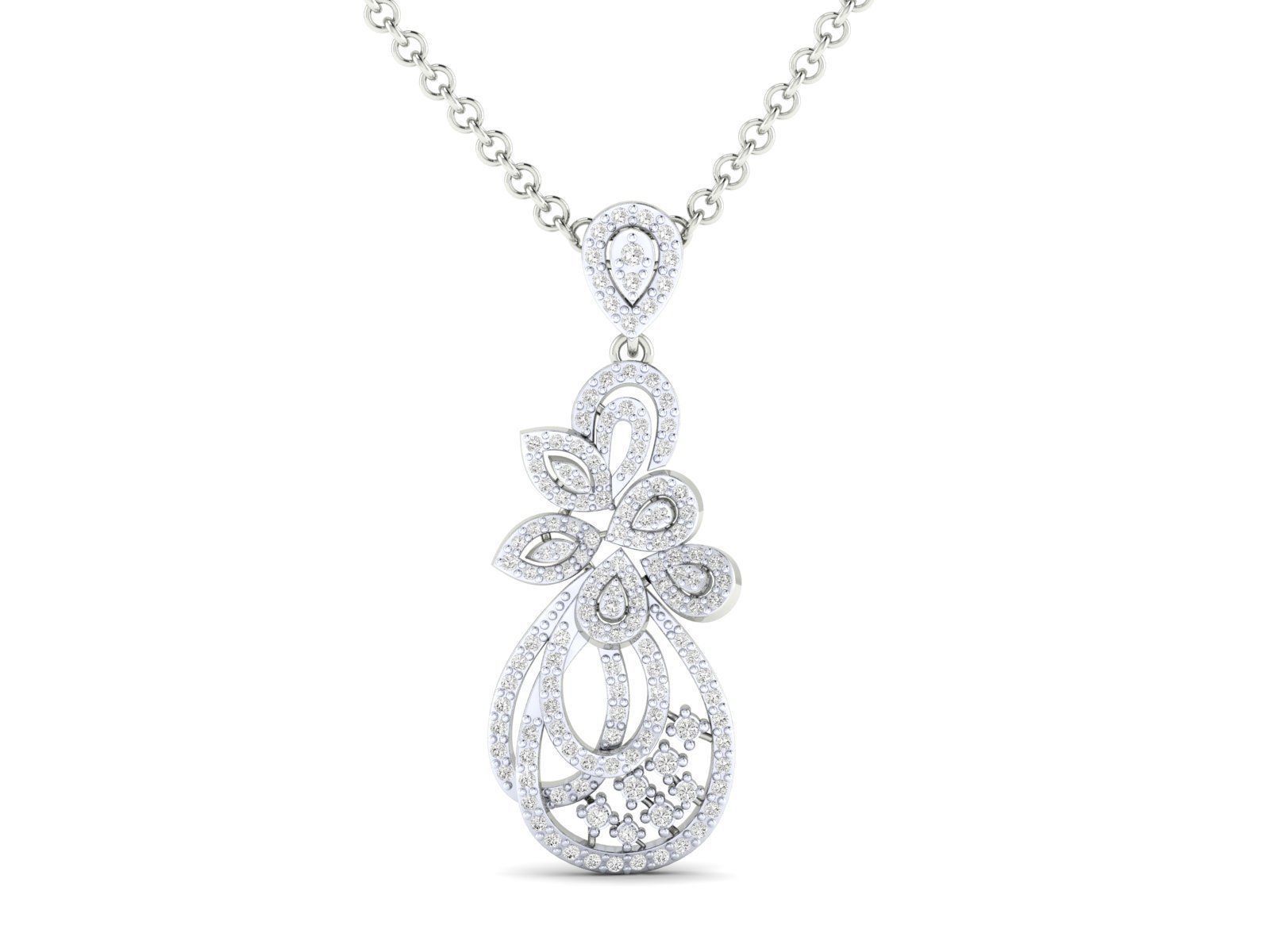 Women Pendant Earrings Ring set 3dm stl render detail 3D print model_11