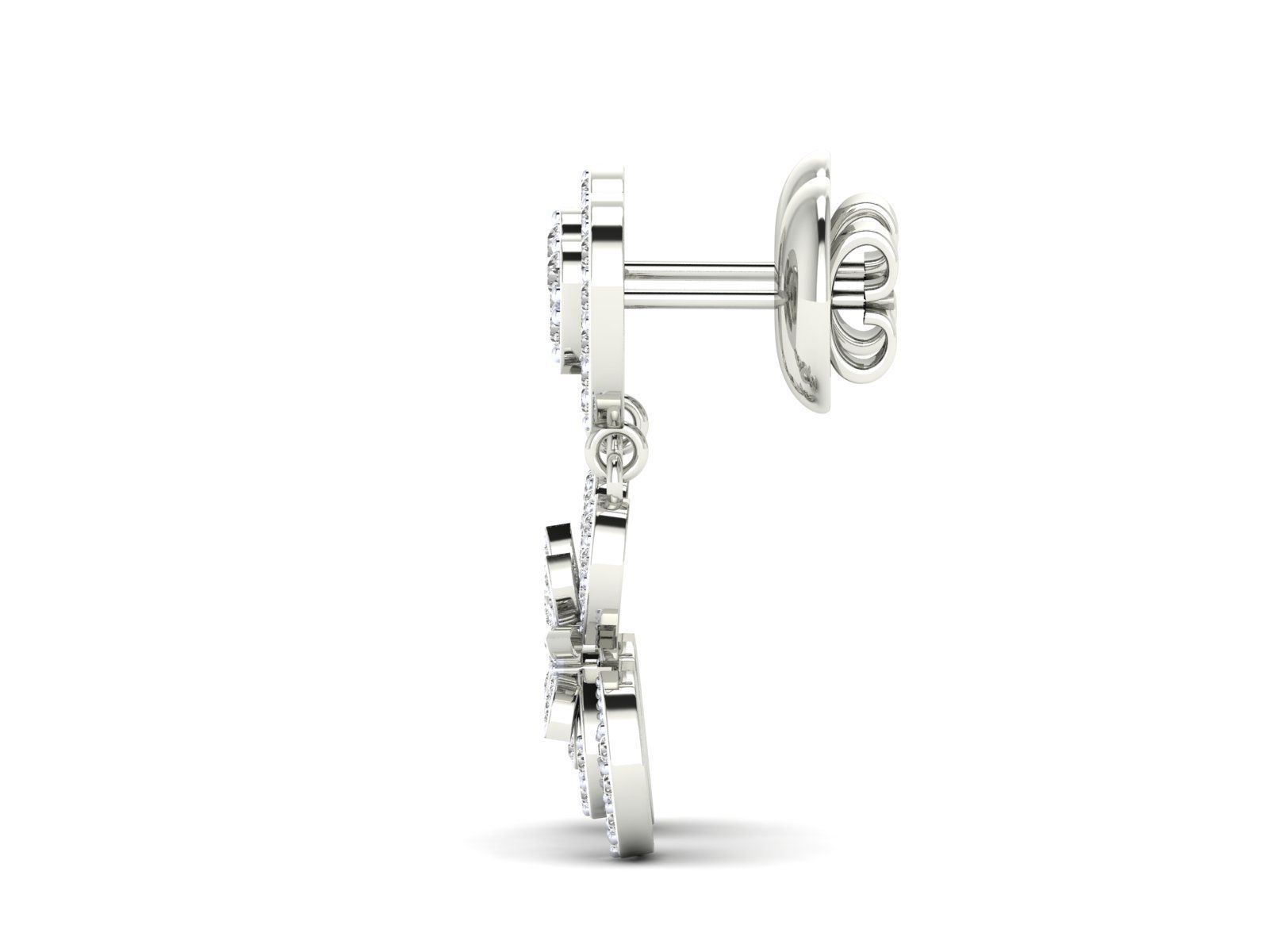 Women Pendant Earrings Ring set 3dm stl render detail 3D print model_31