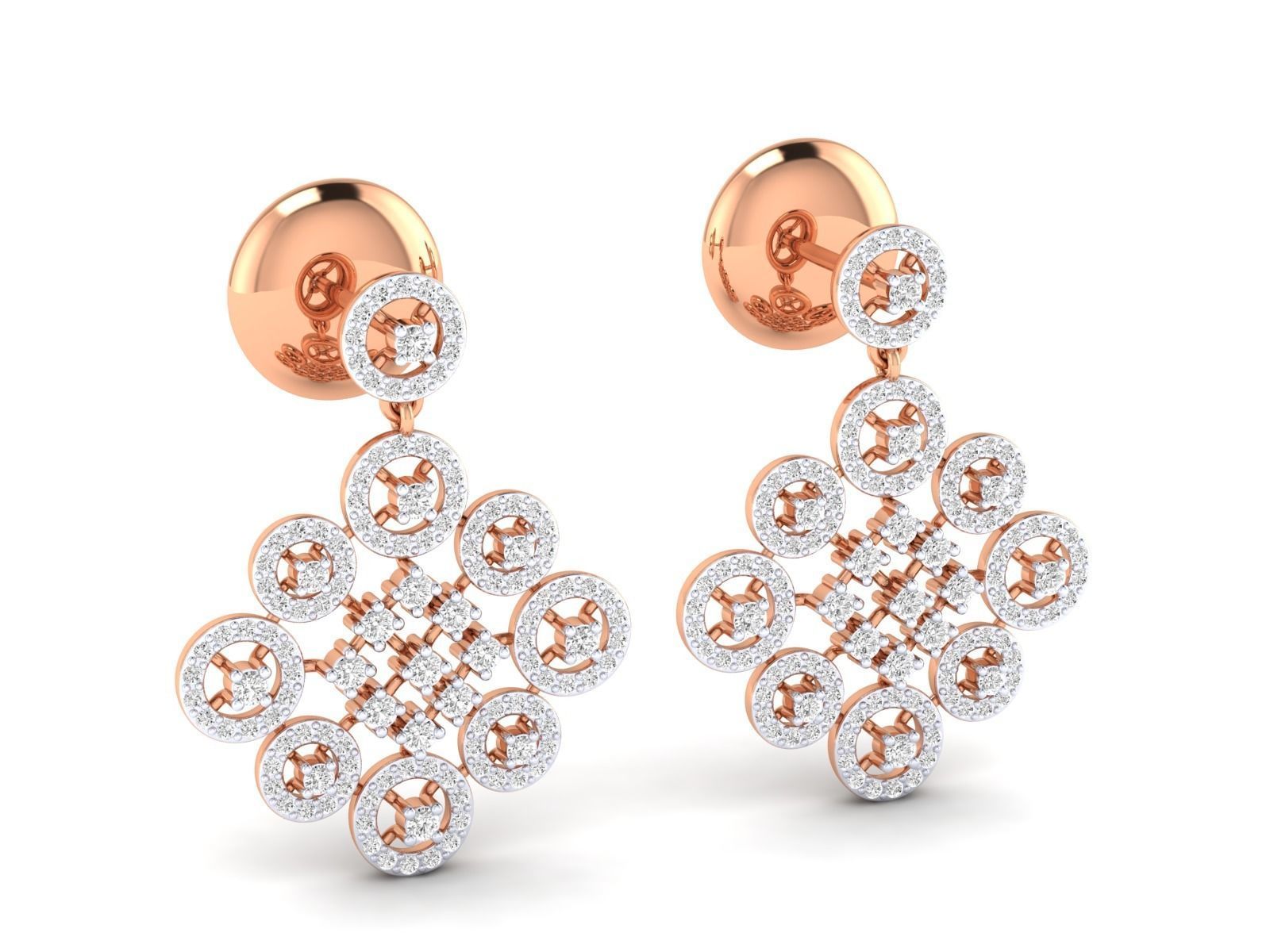 Women Pendant Earrings Ring set 3dm stl render detail 3D print model_24