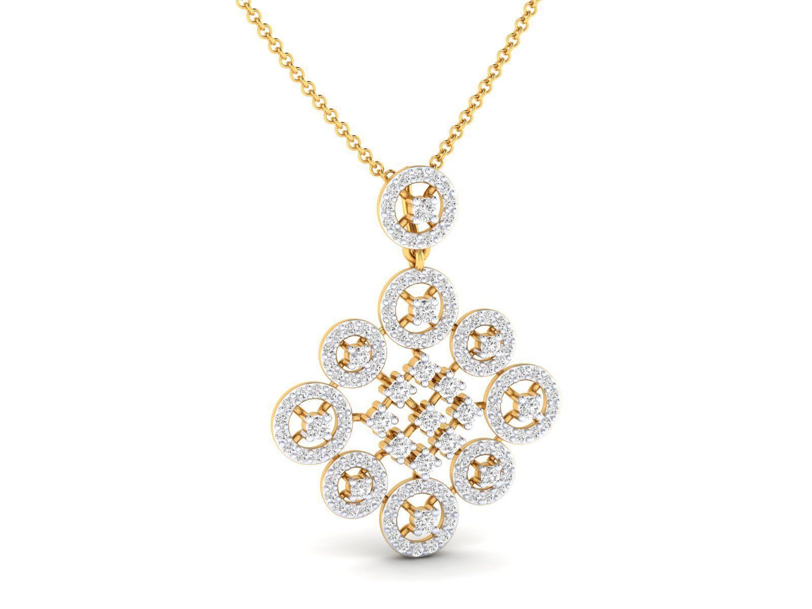 Women Pendant Earrings Ring set 3dm stl render detail 3D print model_16