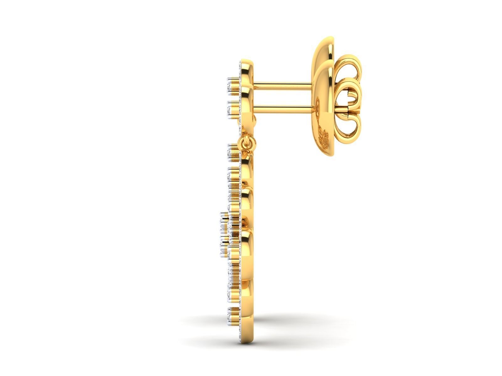 Women Pendant Earrings Ring set 3dm stl render detail 3D print model_39