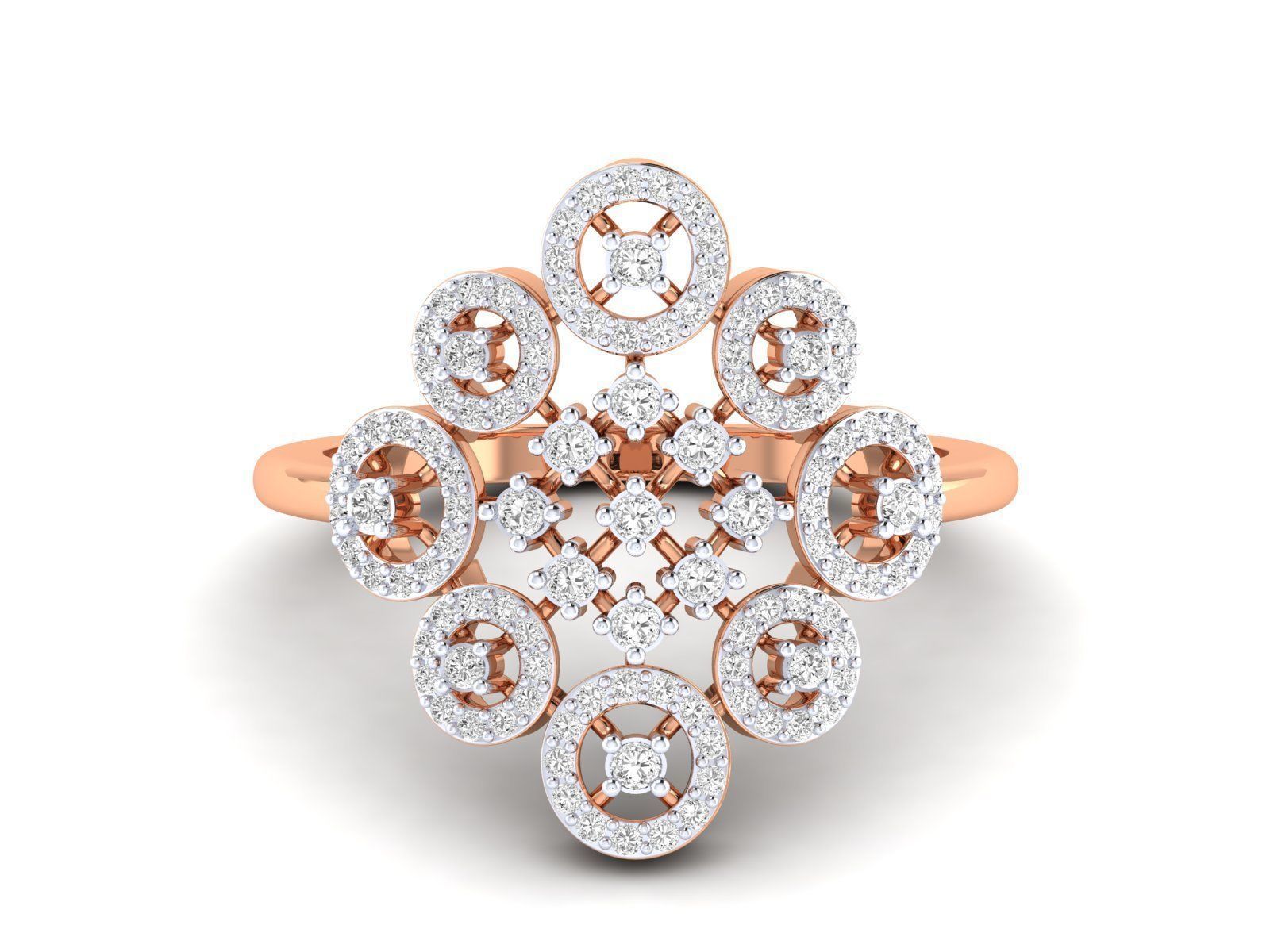 Women Pendant Earrings Ring set 3dm stl render detail 3D print model_1