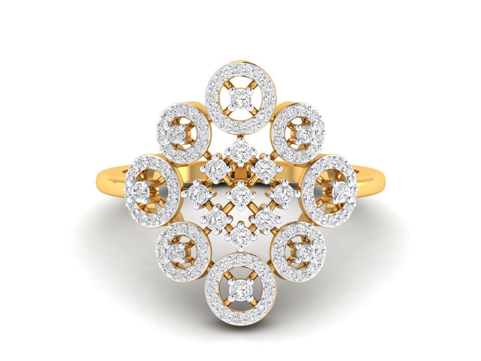 Women Pendant Earrings Ring set 3dm stl render detail 3D print model_61