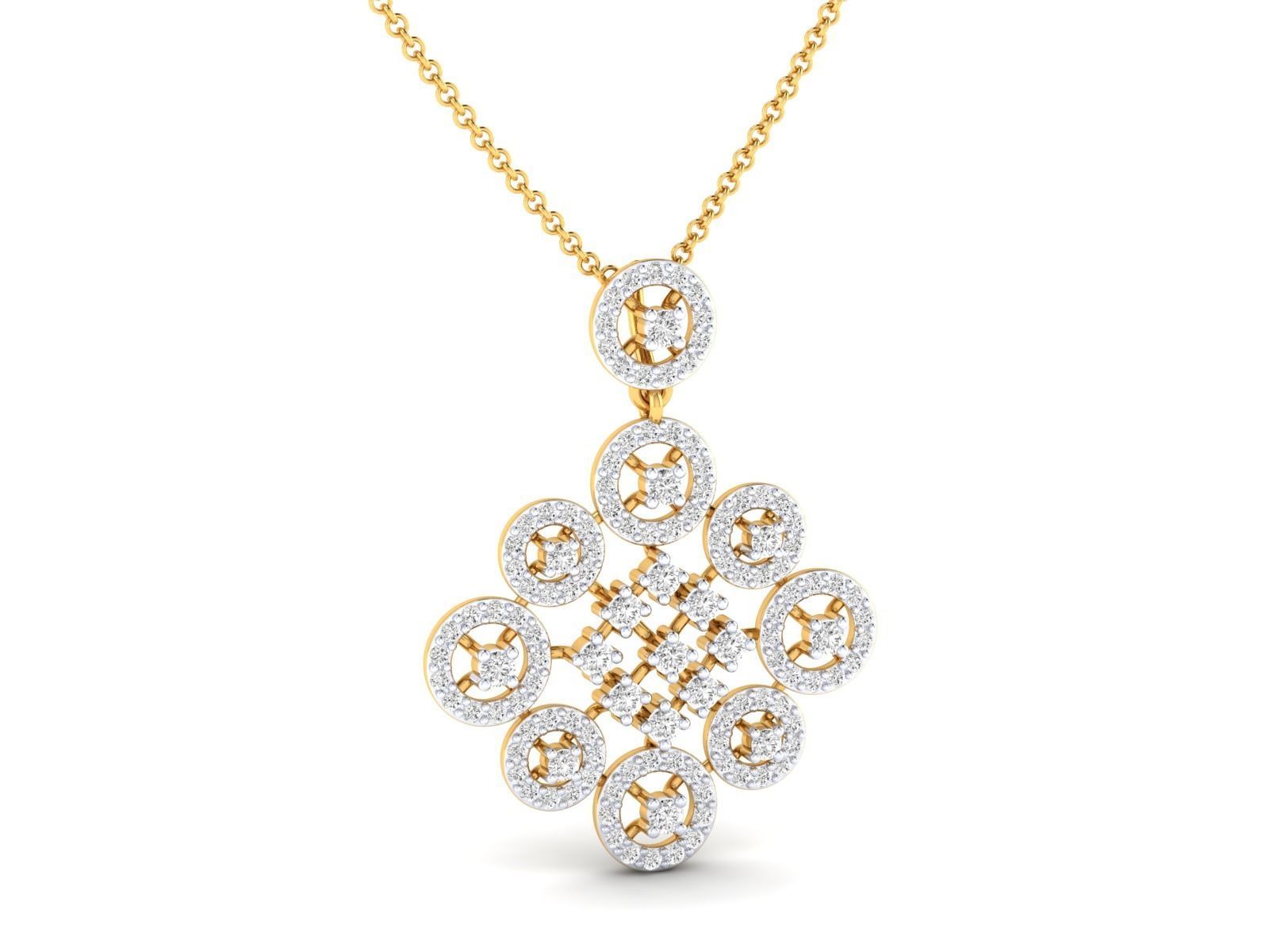 Women Pendant Earrings Ring set 3dm stl render detail 3D print model_17