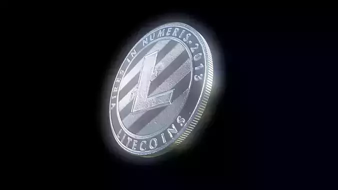 Litecoin logo 3D model