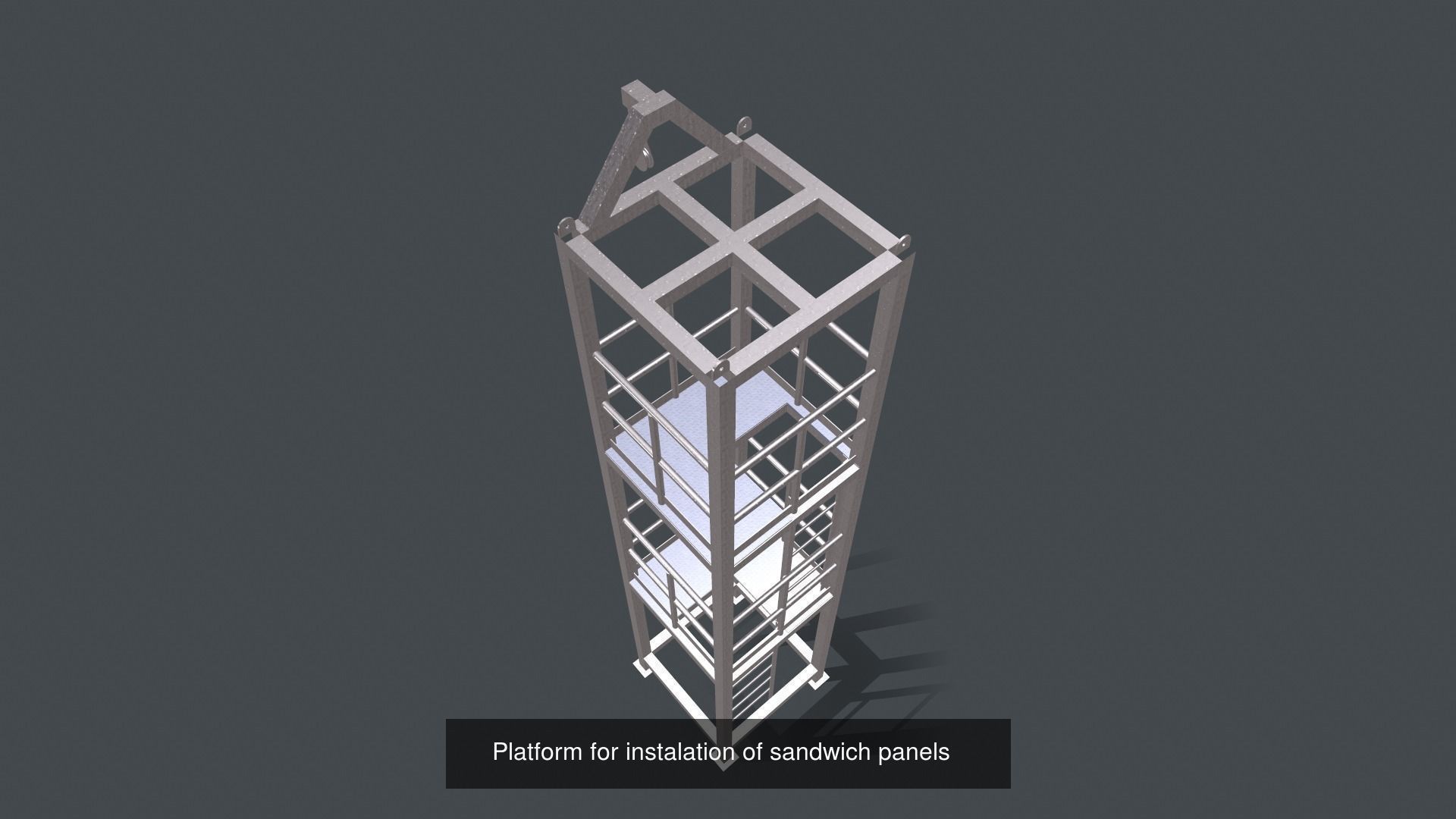 Fire ladders platforms metal staircase 3D Model Collection_6