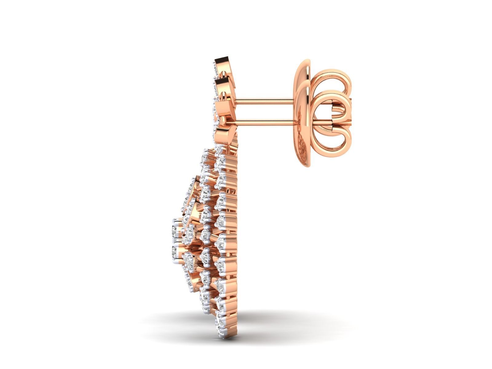 Women Pendant Earrings Ring set 3dm stl render detail 3D print model_26