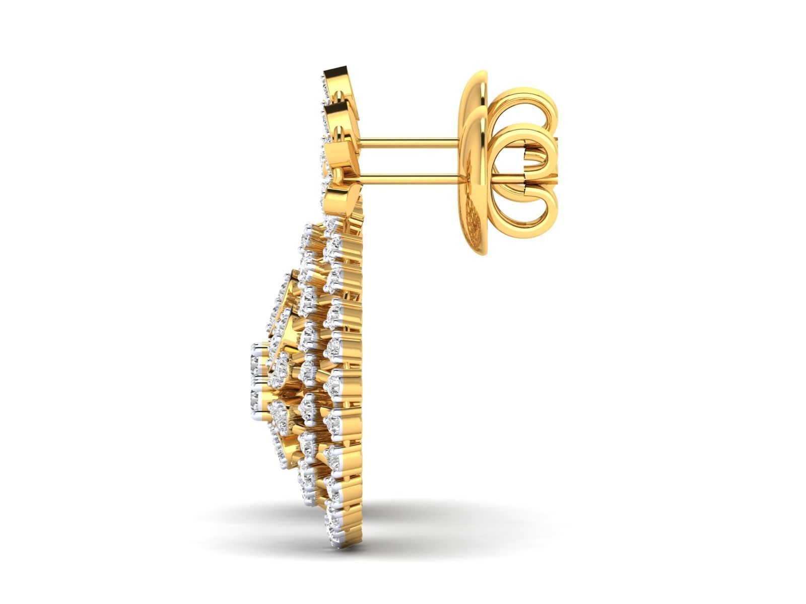 Women Pendant Earrings Ring set 3dm stl render detail 3D print model_38