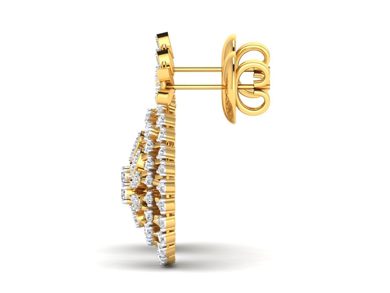 Women Pendant Earrings Ring set 3dm stl render detail 3D print model_37