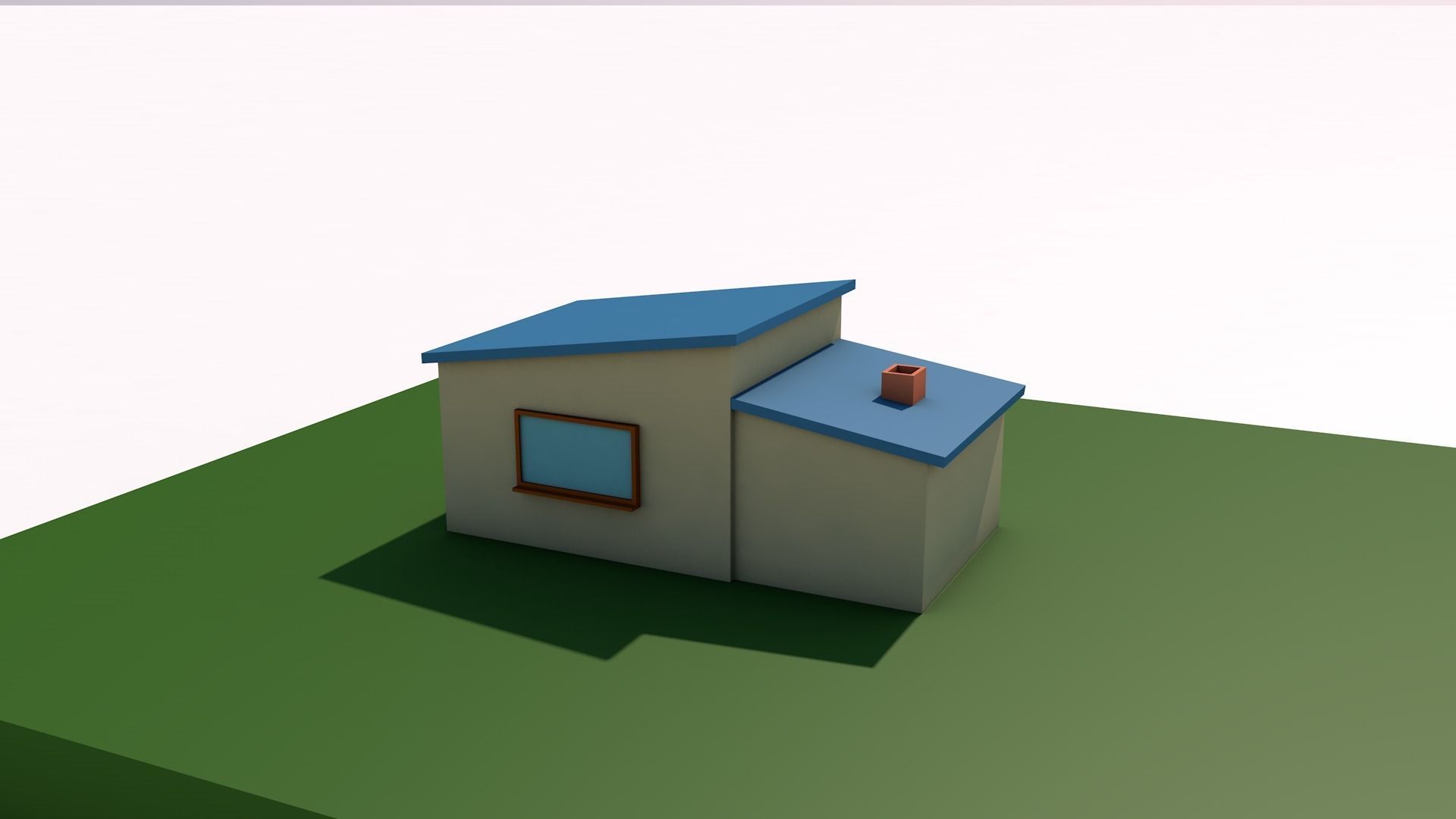 Low poly cartoon house Low-poly 3D model_3