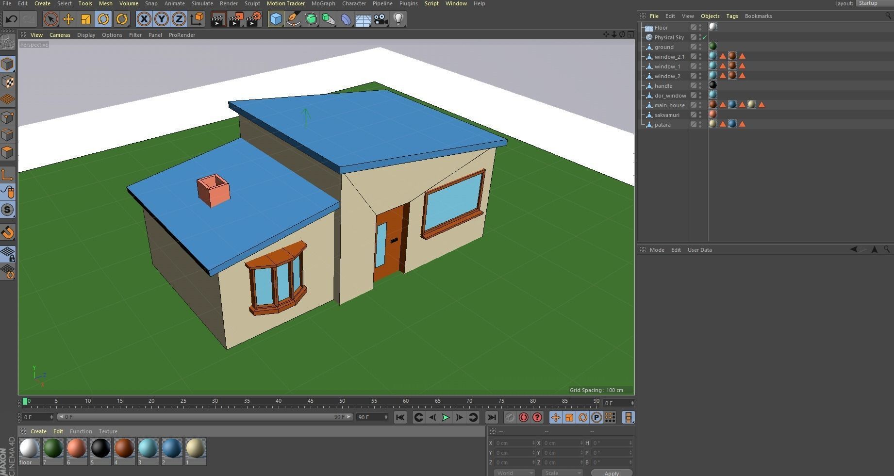 Low poly cartoon house Low-poly 3D model_7