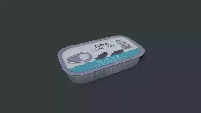 Aluminum Can Tuna Low-poly 3D model