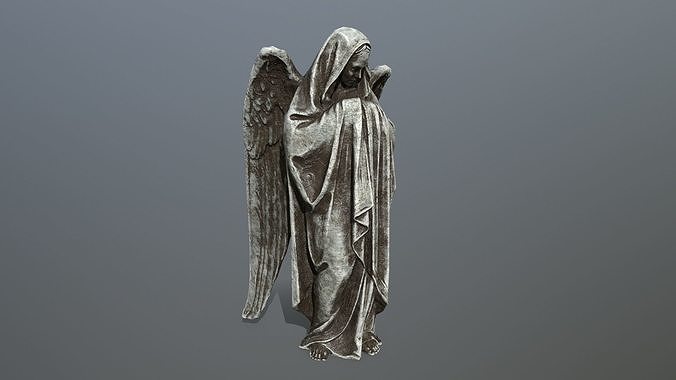 angel statue 1 Low-poly 3D model