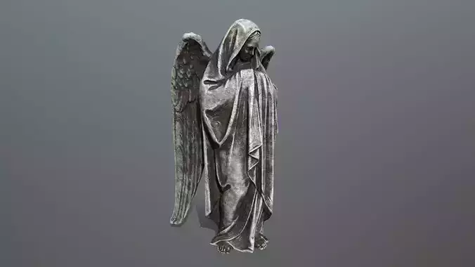 angel statue 1 Low-poly 3D model