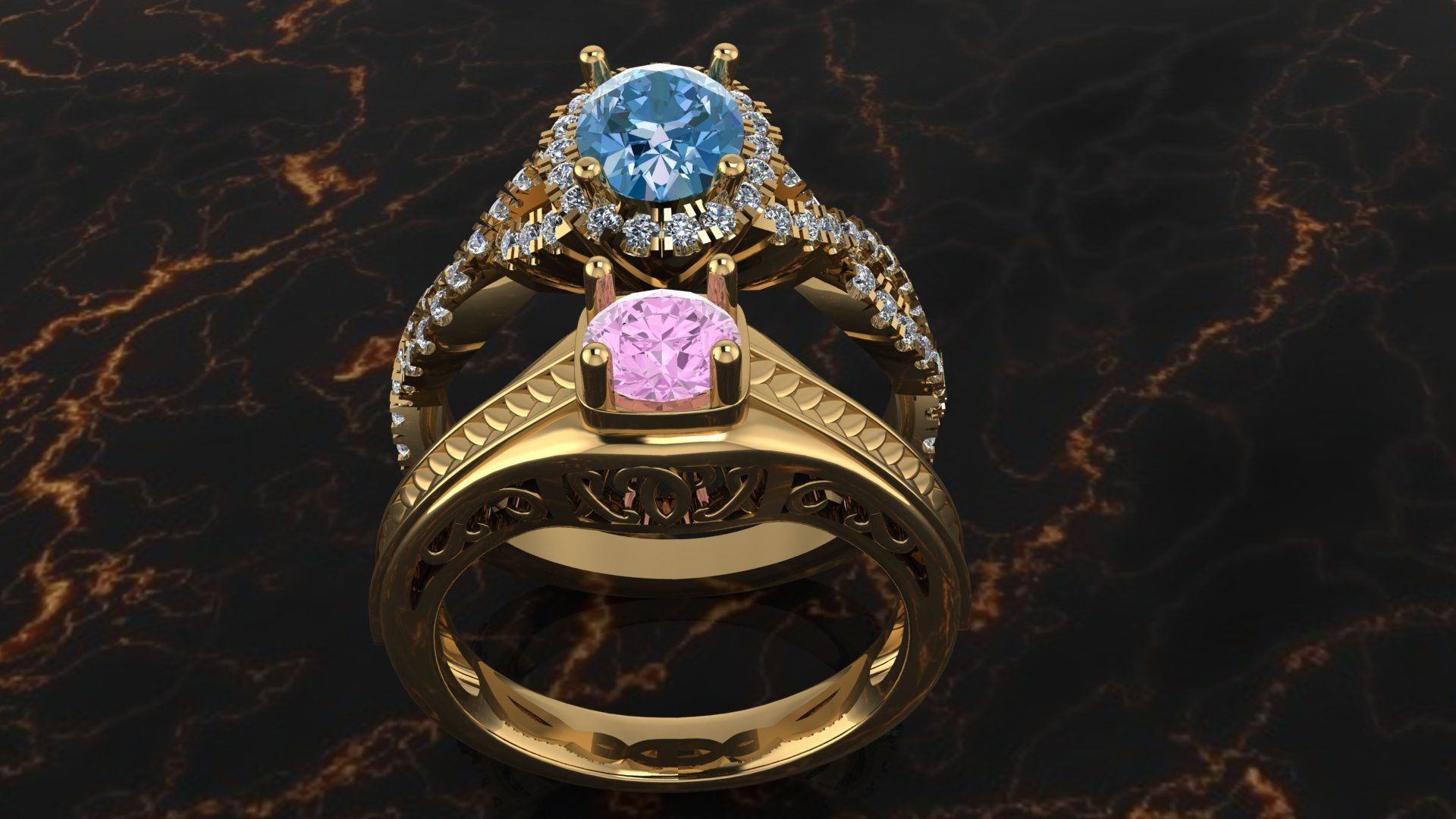 3d Ring Jewellery Models 3D print model 3D print model_6