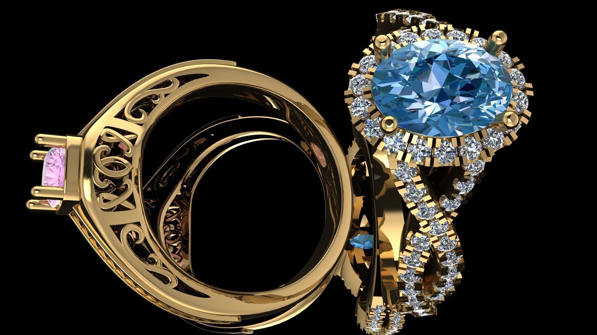 3d Ring Jewellery Models 3D print model 3D print model_5