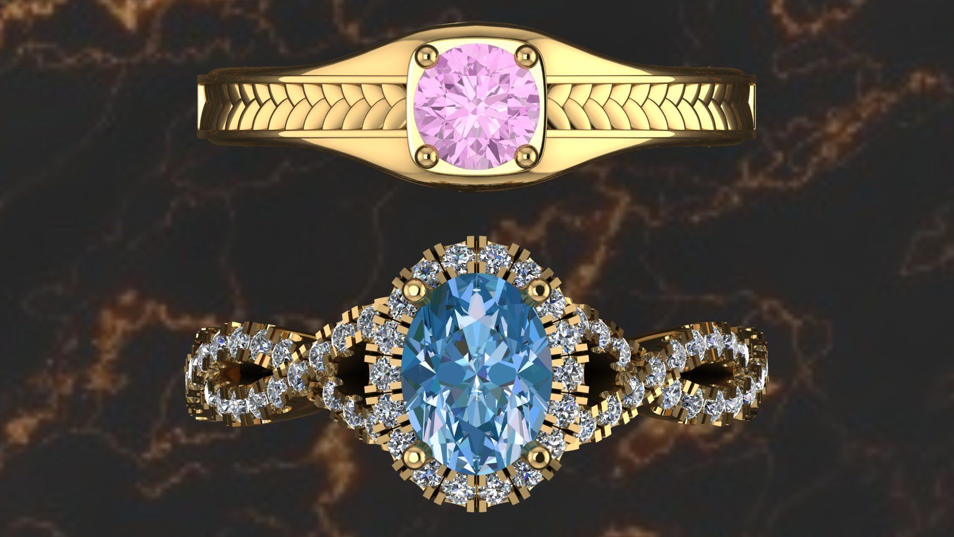 3d Ring Jewellery Models 3D print model 3D print model_1