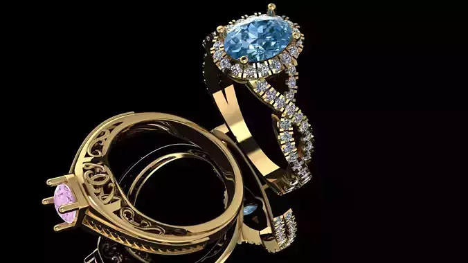 3d Ring Jewellery Models 3D print model 3D print model