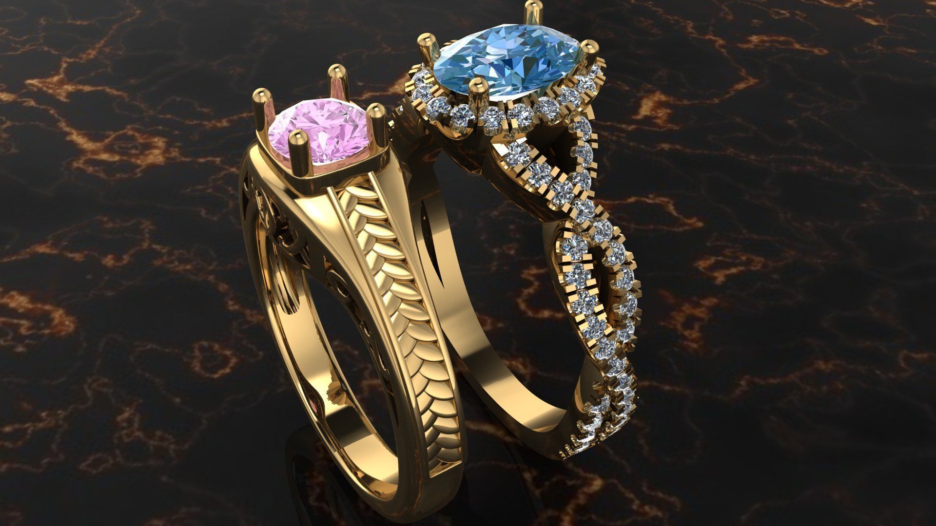 3d Ring Jewellery Models 3D print model 3D print model_8