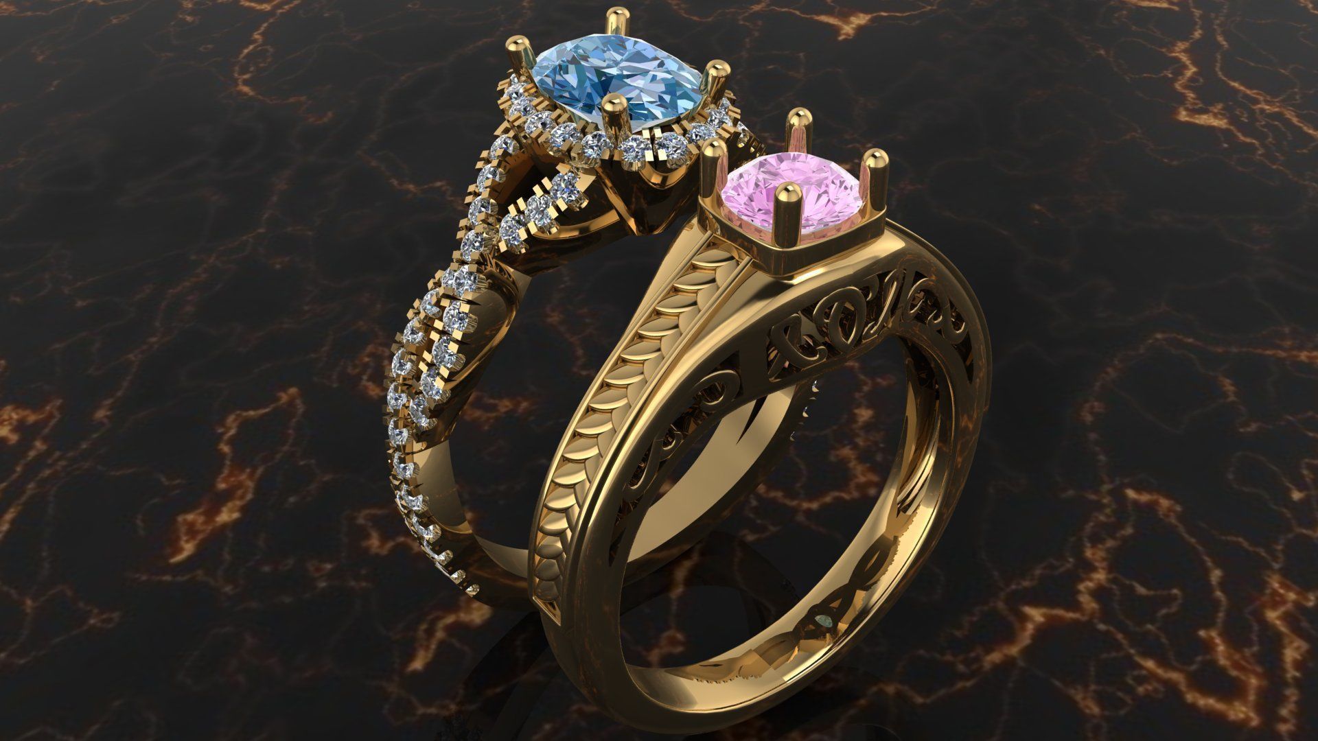 3d Ring Jewellery Models 3D print model 3D print model_4
