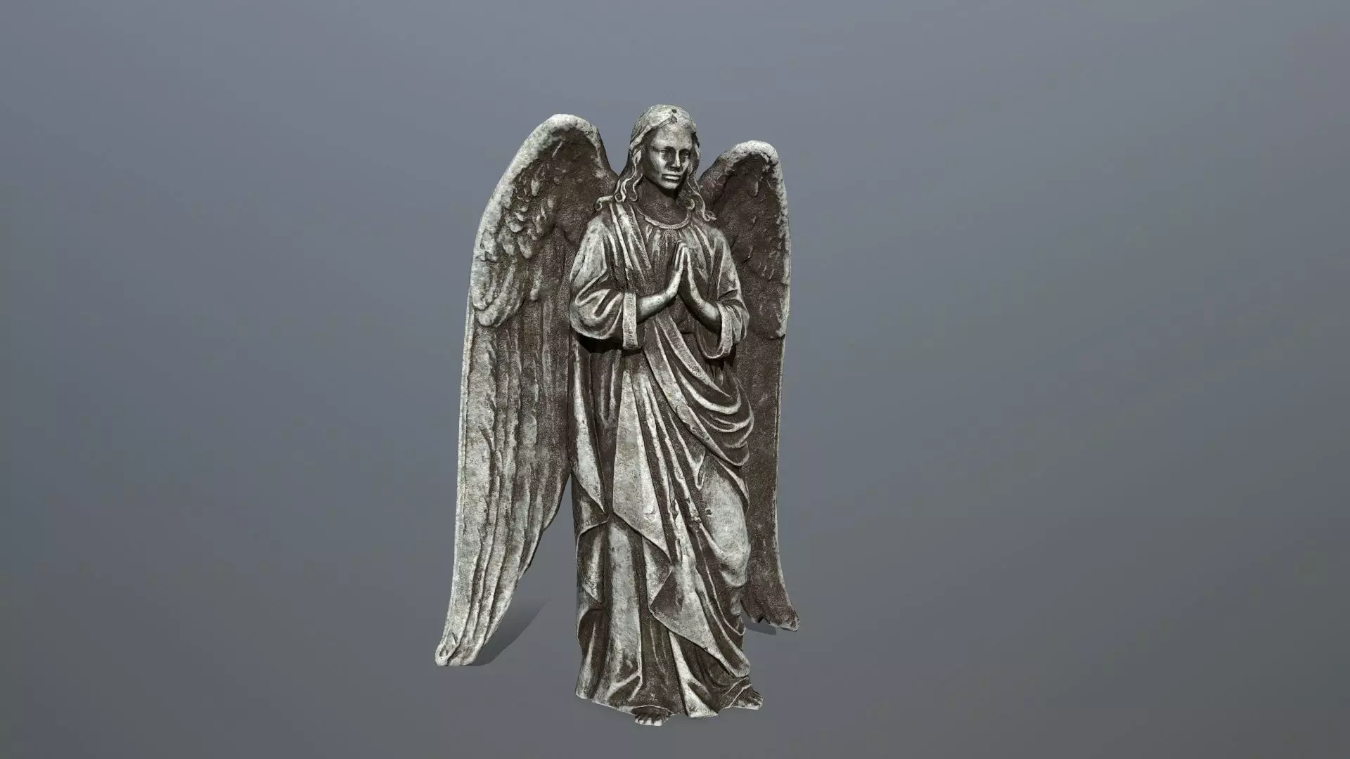 Angel Statue 4 Low-poly 3D model