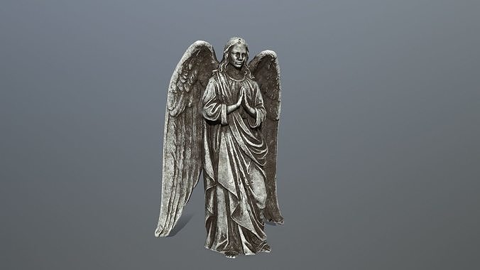 Angel Statue  4 Low-poly 3D model