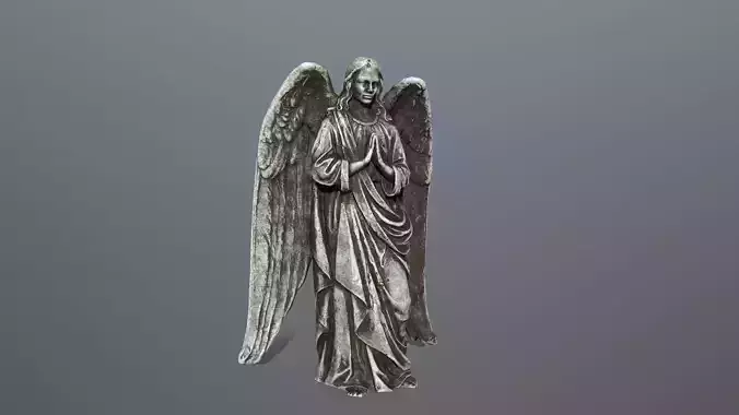 Angel Statue  4 Low-poly 3D model