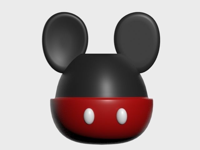 mickey mouse pot 3D print model_2