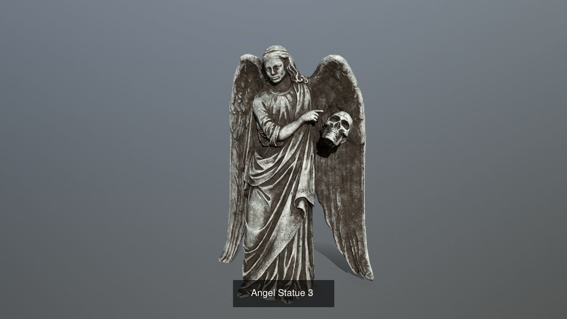 angel set statue of 3D Model Collection_5