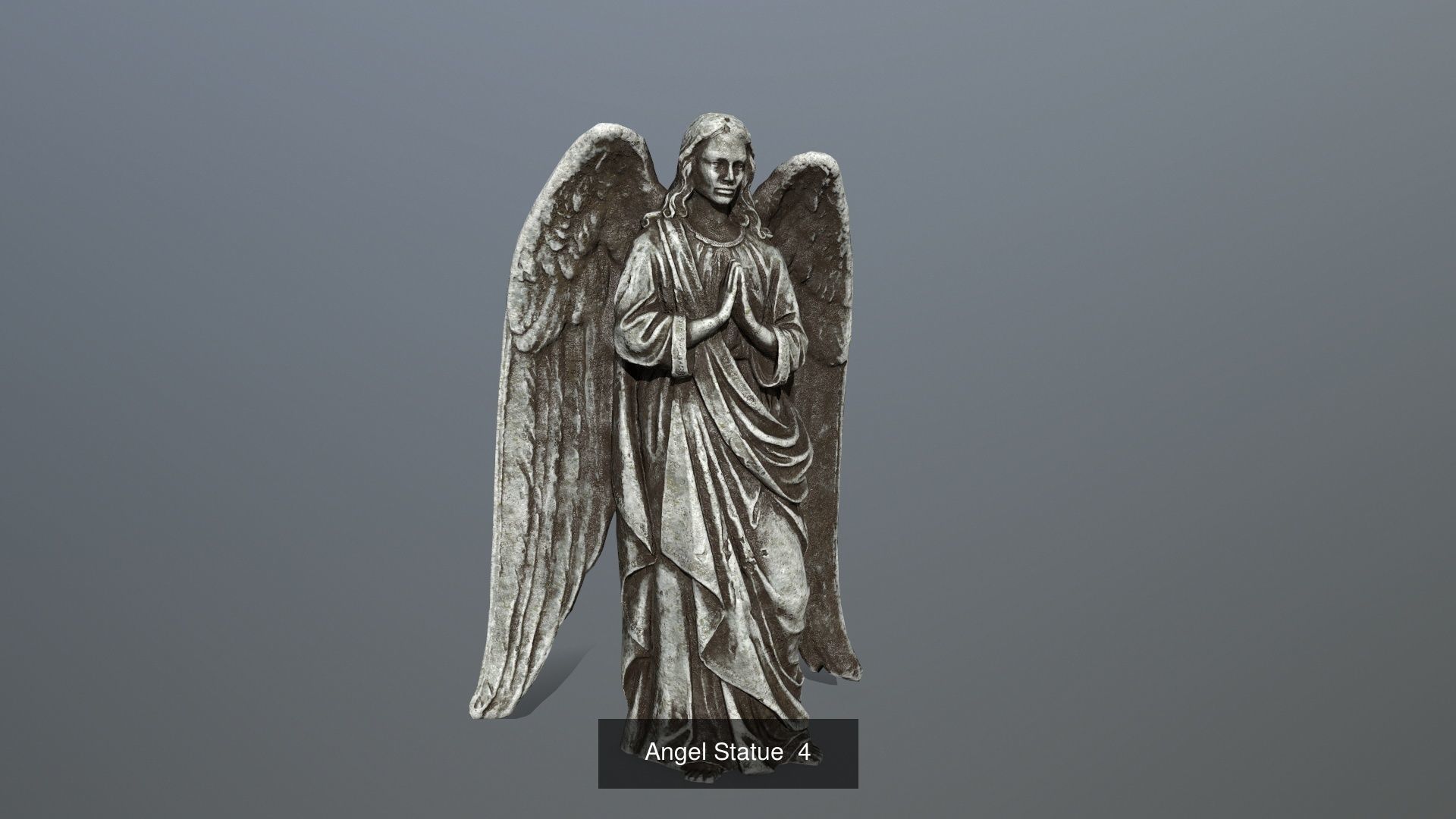 angel set statue of 3D Model Collection_6