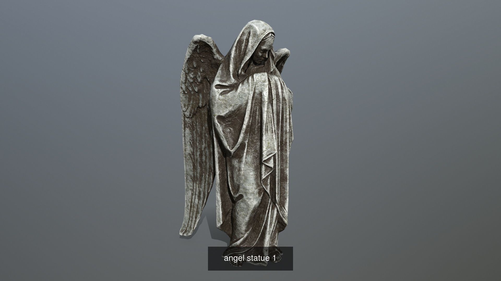 angel set statue of 3D Model Collection_2