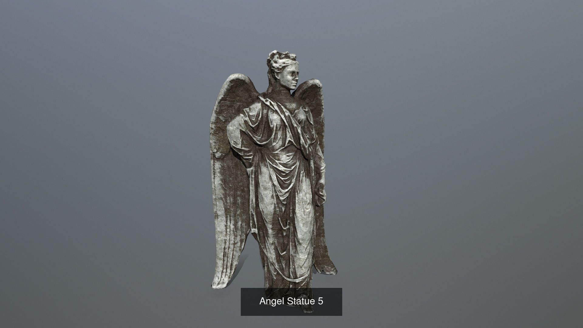 angel set statue of 3D Model Collection_3