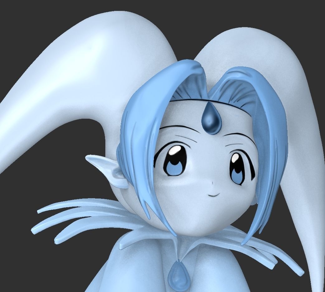 Sakura Cloud Rain Card 3D print model_2